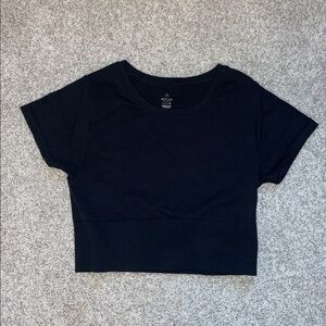 Aerie Offline Black Cropped T-Shirt